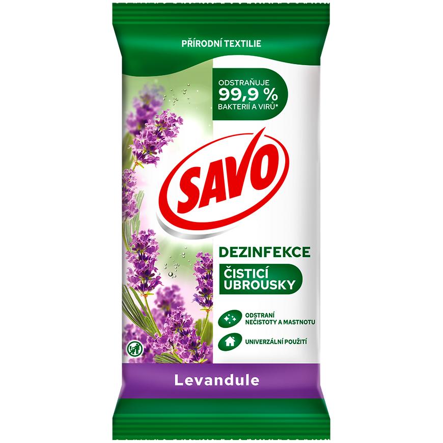 Savo dezinfekční ubrousky Levandule 30 ks BaL