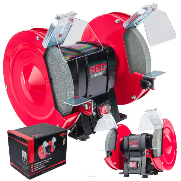 POWERMAT Stolní dvoukotoučová bruska 1700W RTSS0084 RED TECHNIC
