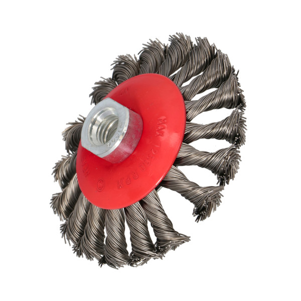 Drátěný kartáč copanový na úhlovou brusku 100mm 8767 JIPOS