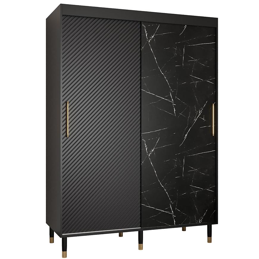 Skříň Aurora Jodełka Marmor 150 Černý Baumax