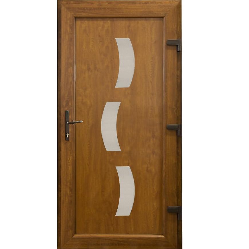 Vchodové dveře Zadar D30 90P 98x198x7 zlatý dub Baumax