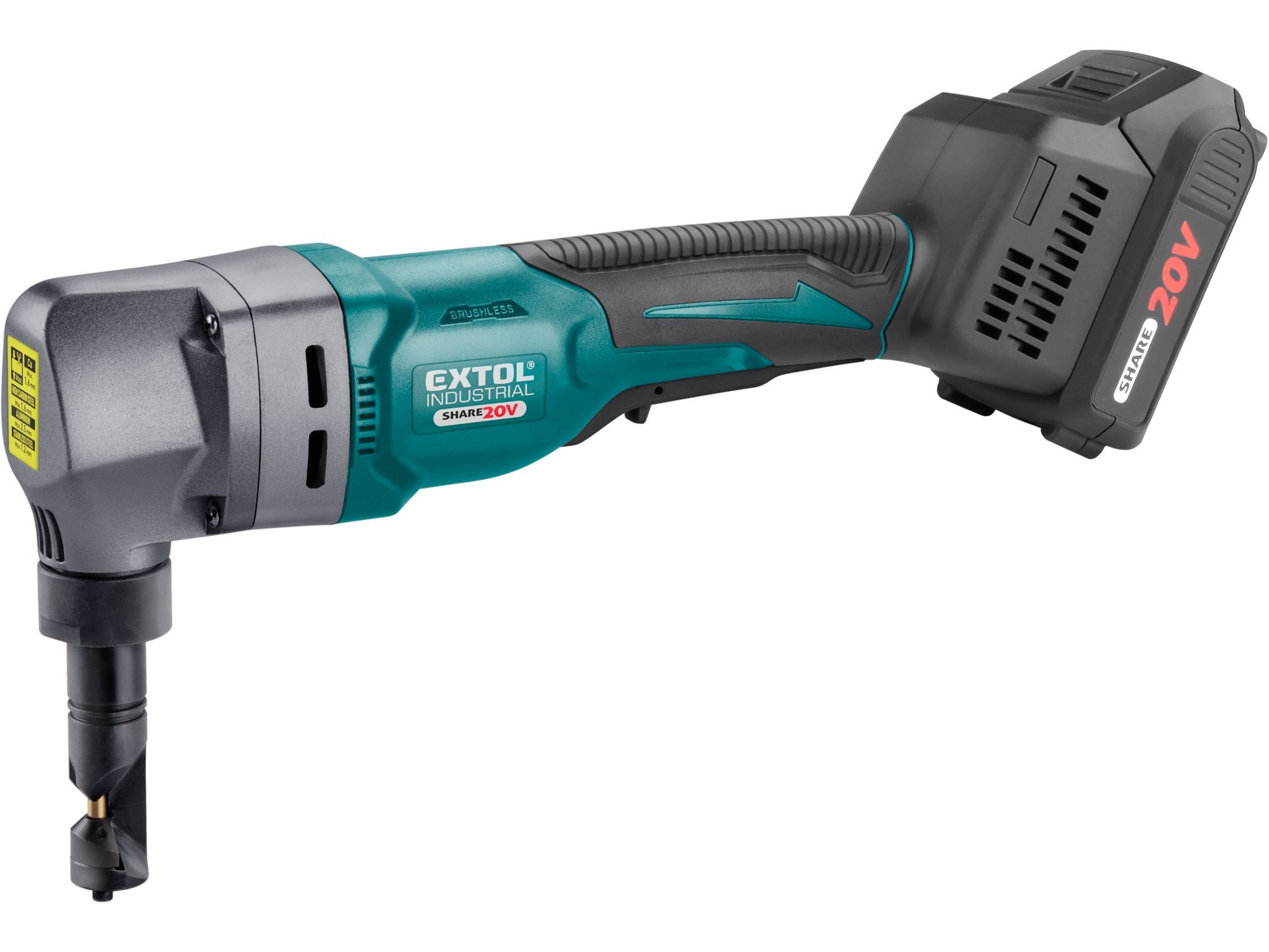 Extol Industrial 8791830 aku nůžky na plech 1x2Ah