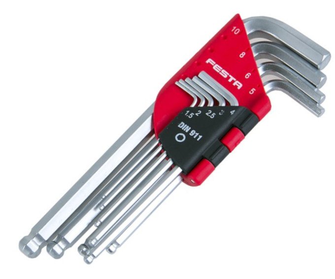 Sada imbus klíčů s kuličkou 9ks 1.5-10mm Festa