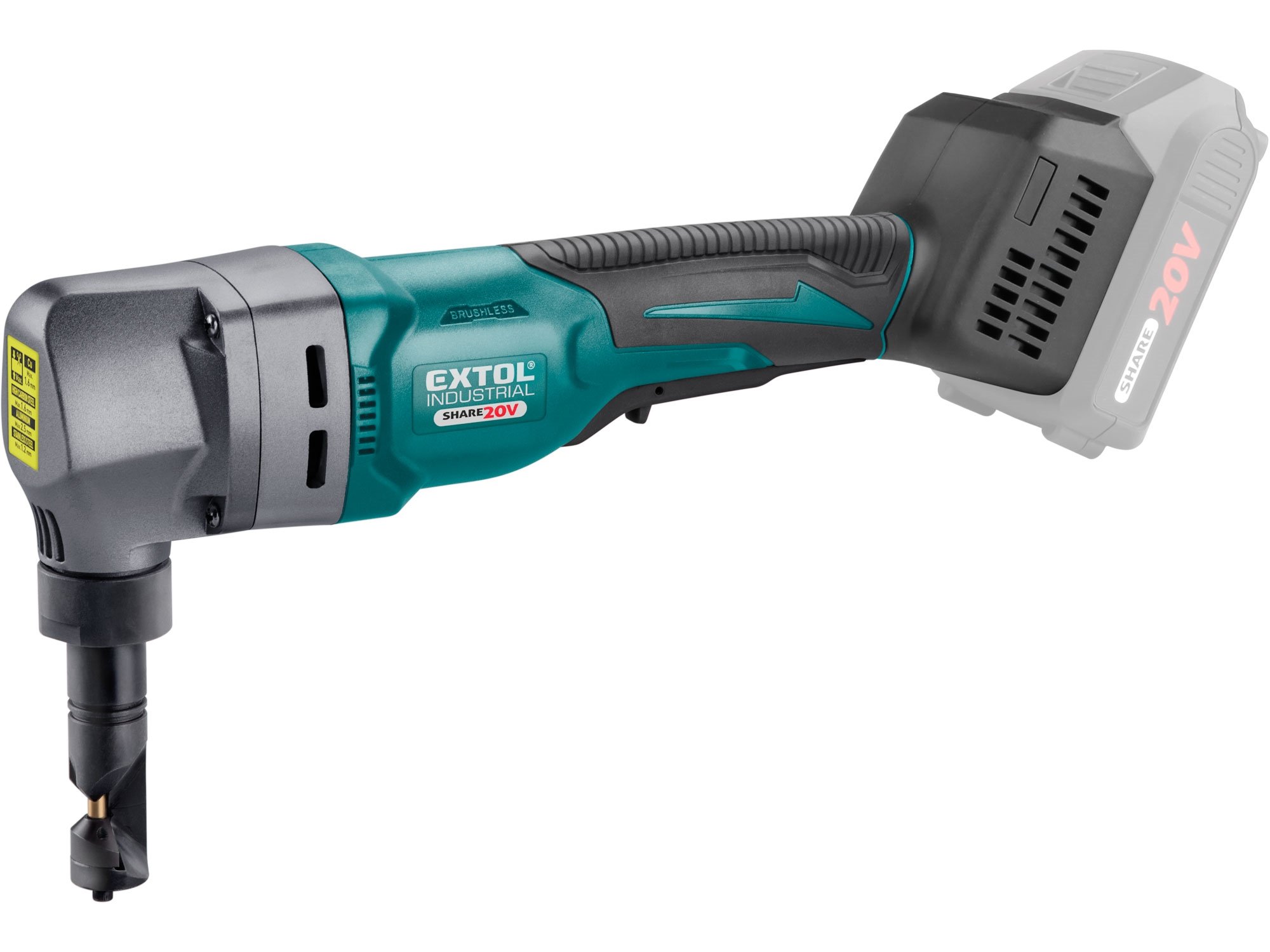 Extol Industrial 8791831 aku nůžky na plech bez aku