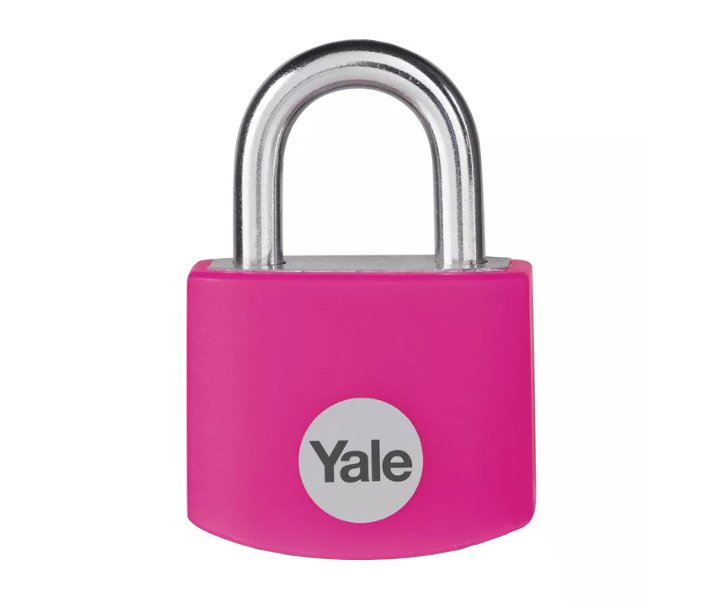 Zámek visací hliníkový barevný Yale - 32/5mm růžový