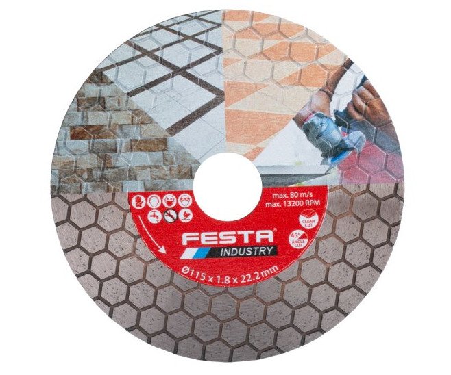 Kotouč diamantový řezný turbo Festa Industry - 115x1.8x22.2mm