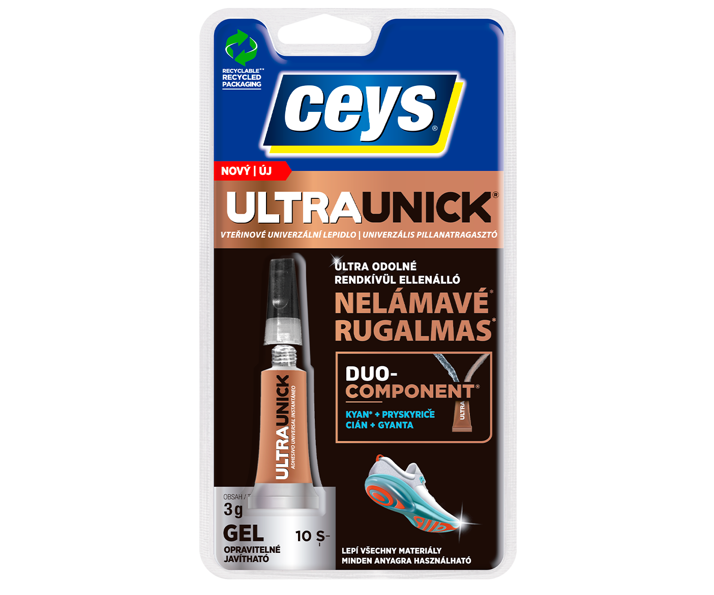 Lepidlo vteřinové Ultra Unick gel 3g Ceys
