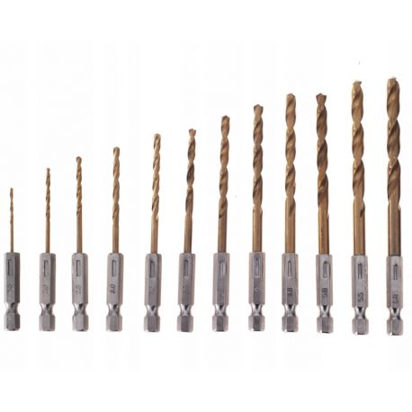 Sada vrtáků na železo HSS TITAN 13ks KD982 KRAFT&DELE