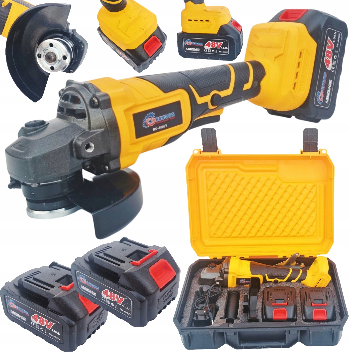 Aku úhlová bruska 2x baterie 48V OD2202 ONDRAGON