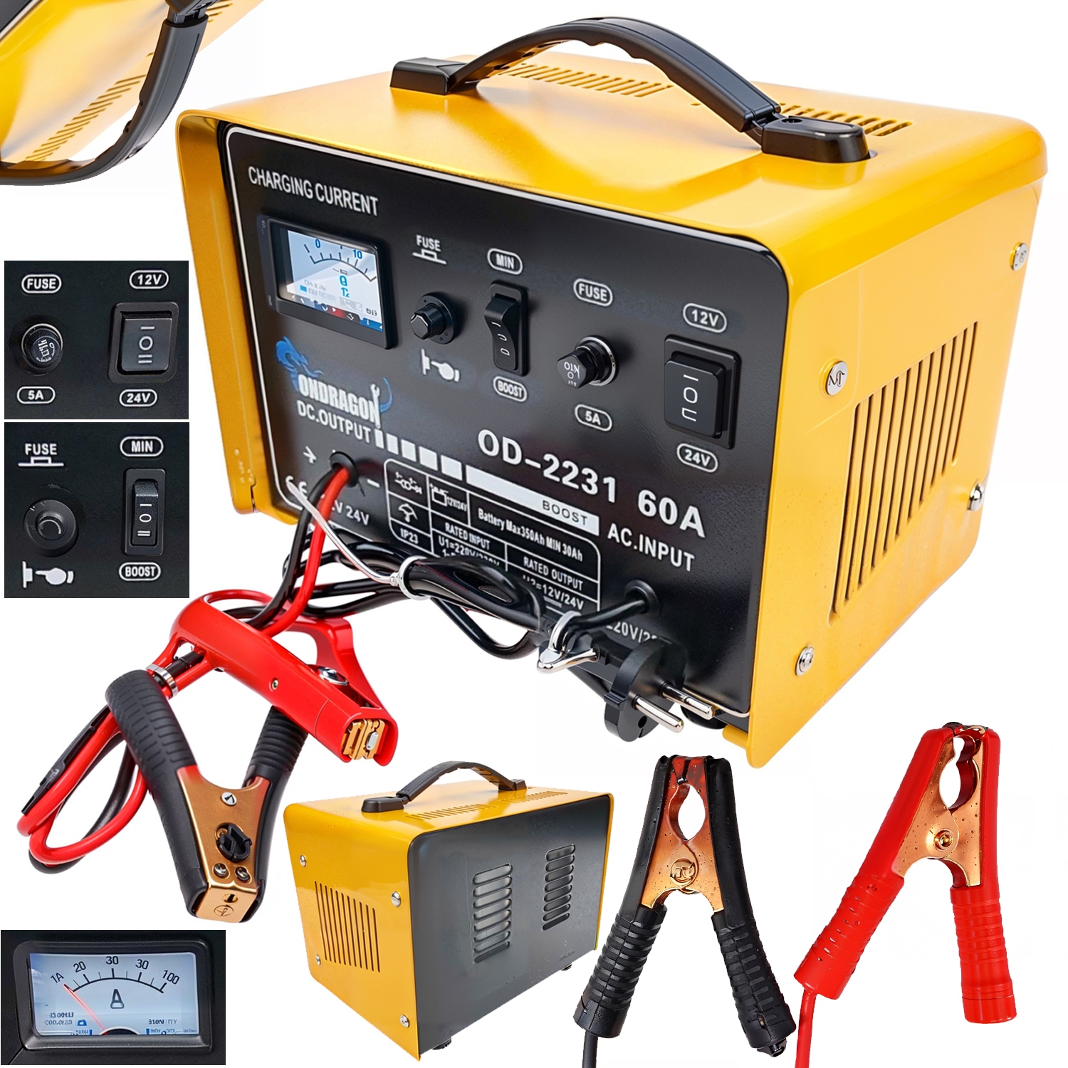 Nabíječka autobaterií se startem 12/24V BT8085 ONDRAGON