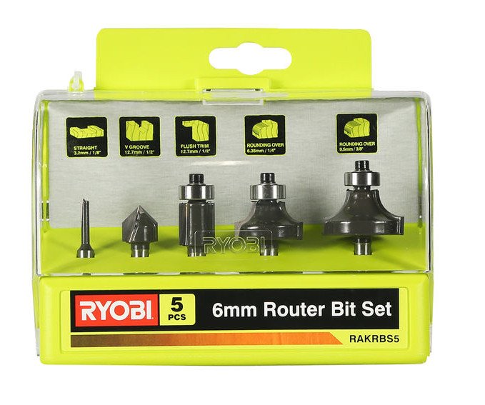 Sada tvarových fréz 6mm 5ks Ryobi RAKRBS5
