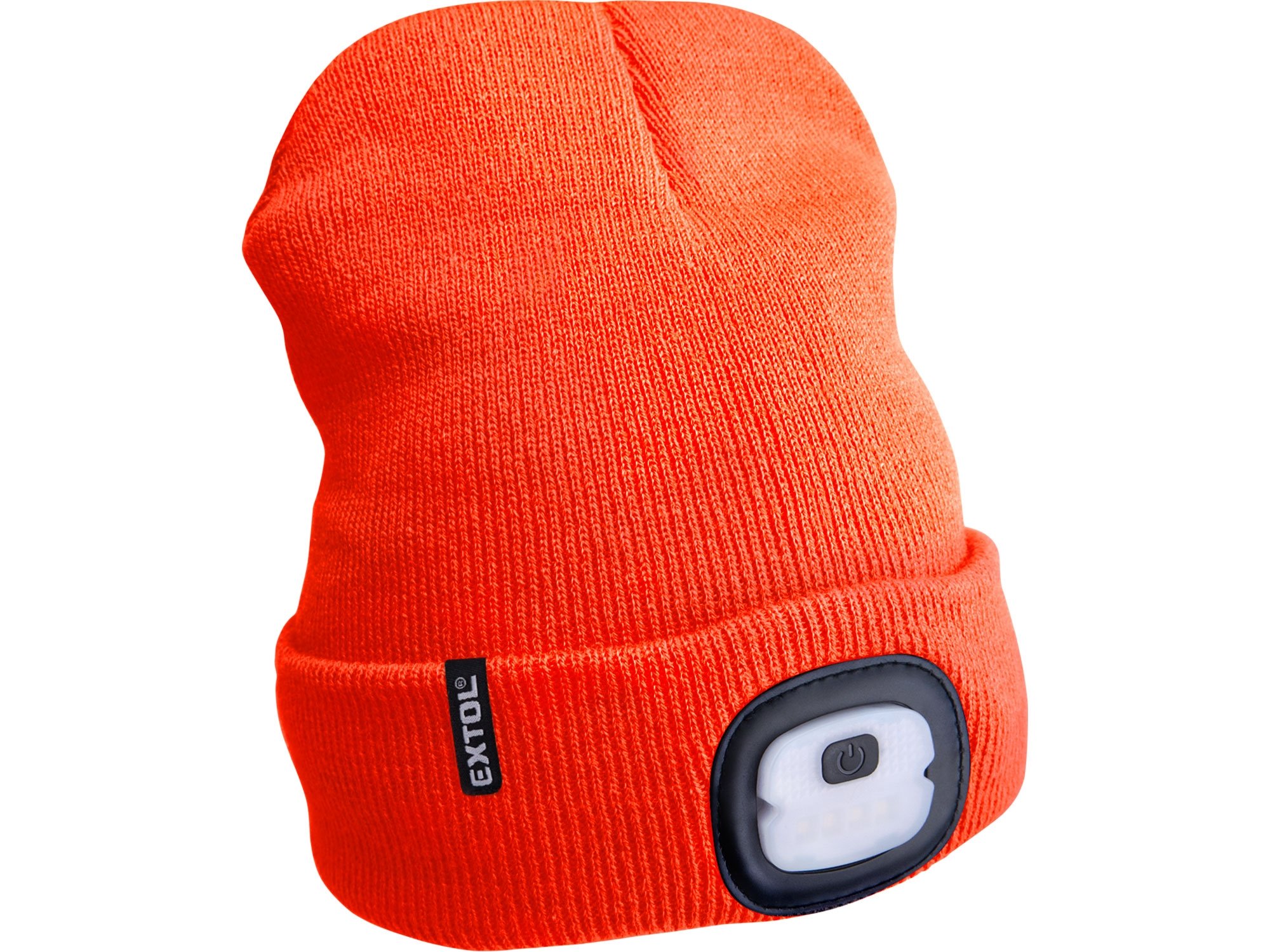 Čepice s čelovkou Economy Extol Light - oranžová