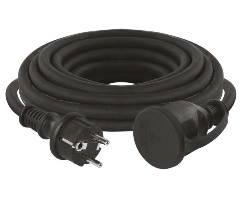 Šňůra prodlužovací gumová 1 zásuvka - 25m