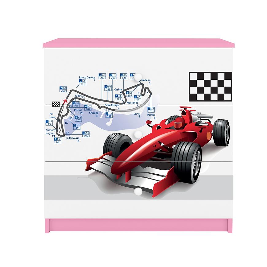 Dětská komoda Babydreams růžová - Formule Baumax