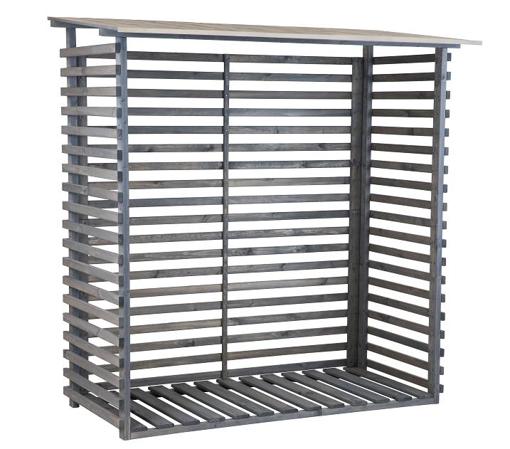 Dřevník TAUNUS 195X200X100 cm šedý WERTH-HOLZ