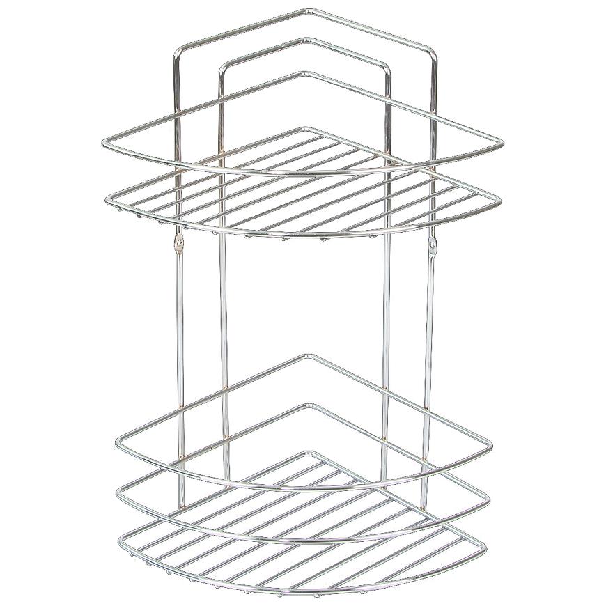 Koupelnová rohová polička dvoupatrová chrom MX0964 Baumax