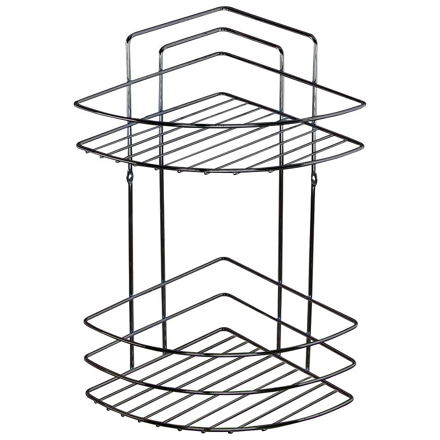 Koupelnová rohová polička dvoupatrová chromová MX0965 Baumax