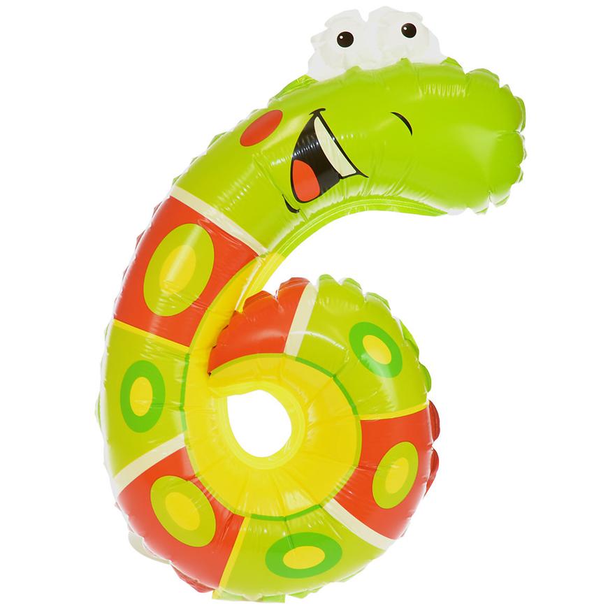 Nafukovací balón zvířátko číslo 6 45cm/3
