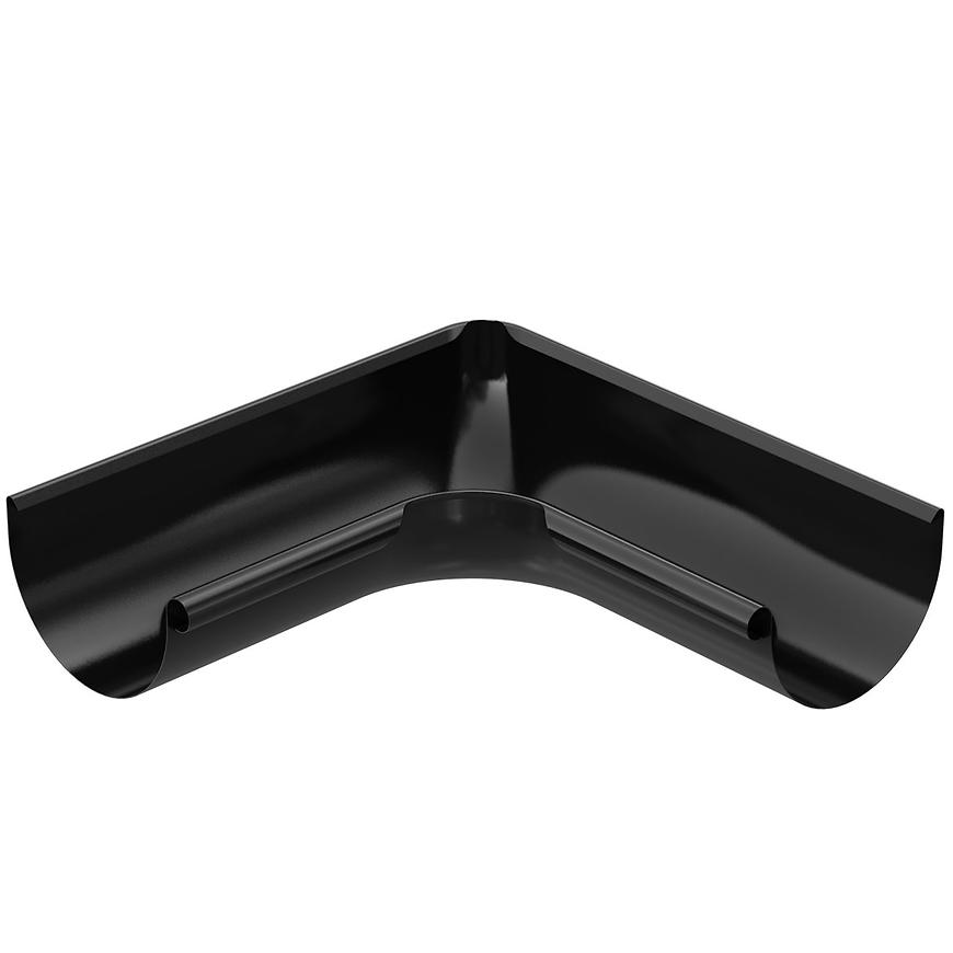 Roh pro okapový žlab vnitřní 64-059 ocel 125 mm Bryza černá RAL 9005 CELLFAST BRYZA