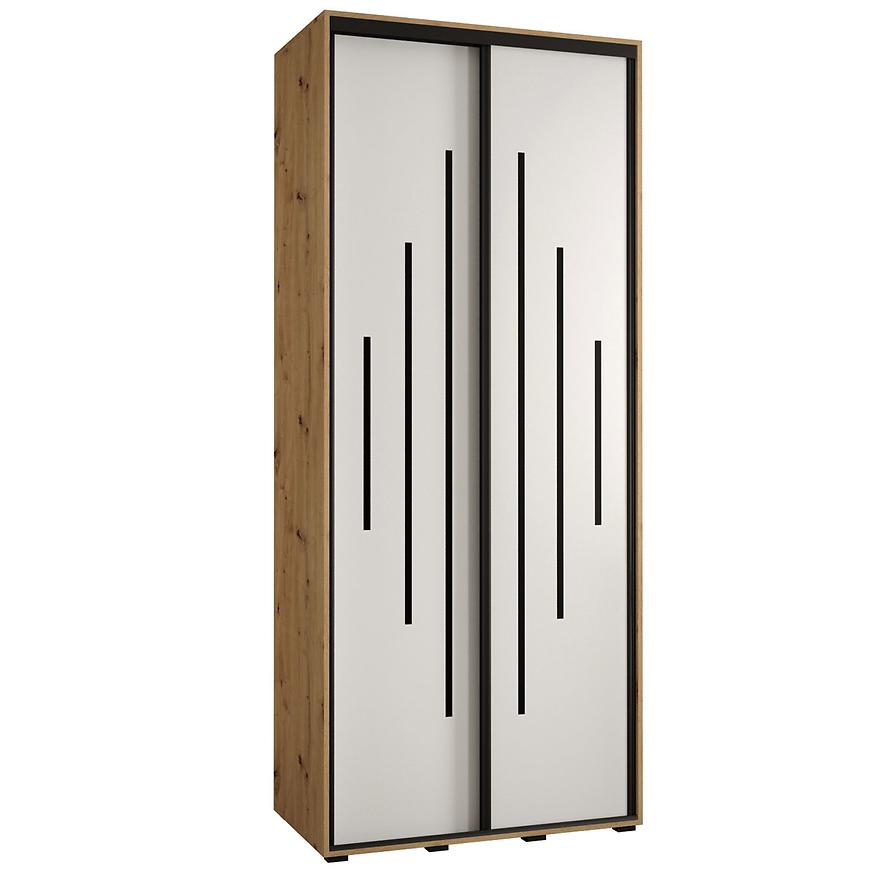 Skříň 45 Canaris 12 110 artisan/bílá/černá Baumax