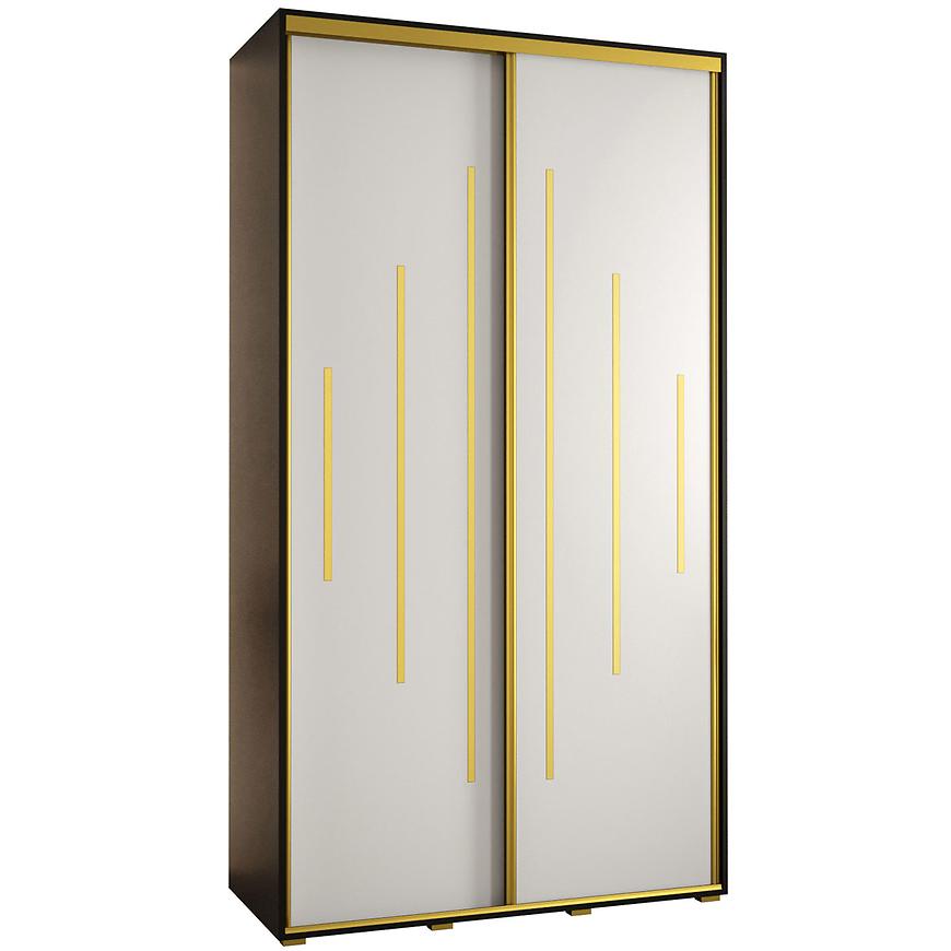 Skříň 45 Canaris 12 130 černá/bílá/gold Baumax