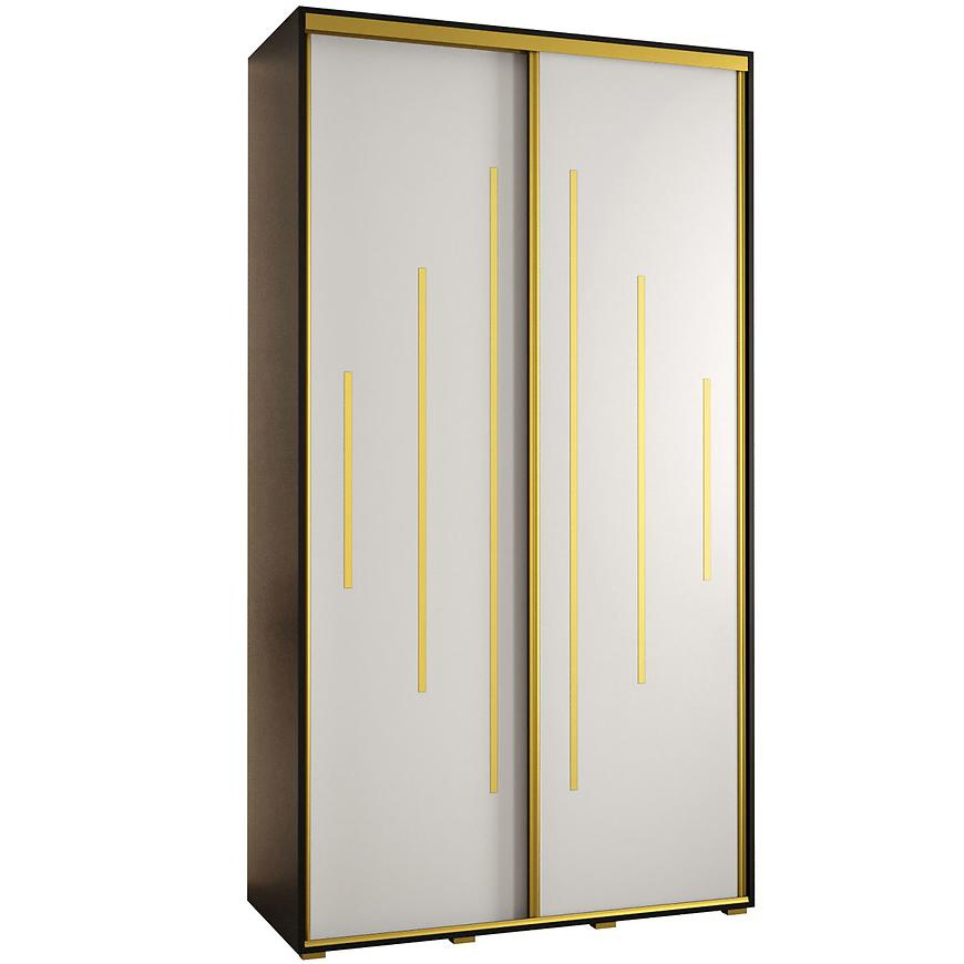 Skříň 45 Canaris 12 140 černá/bílá/gold Baumax