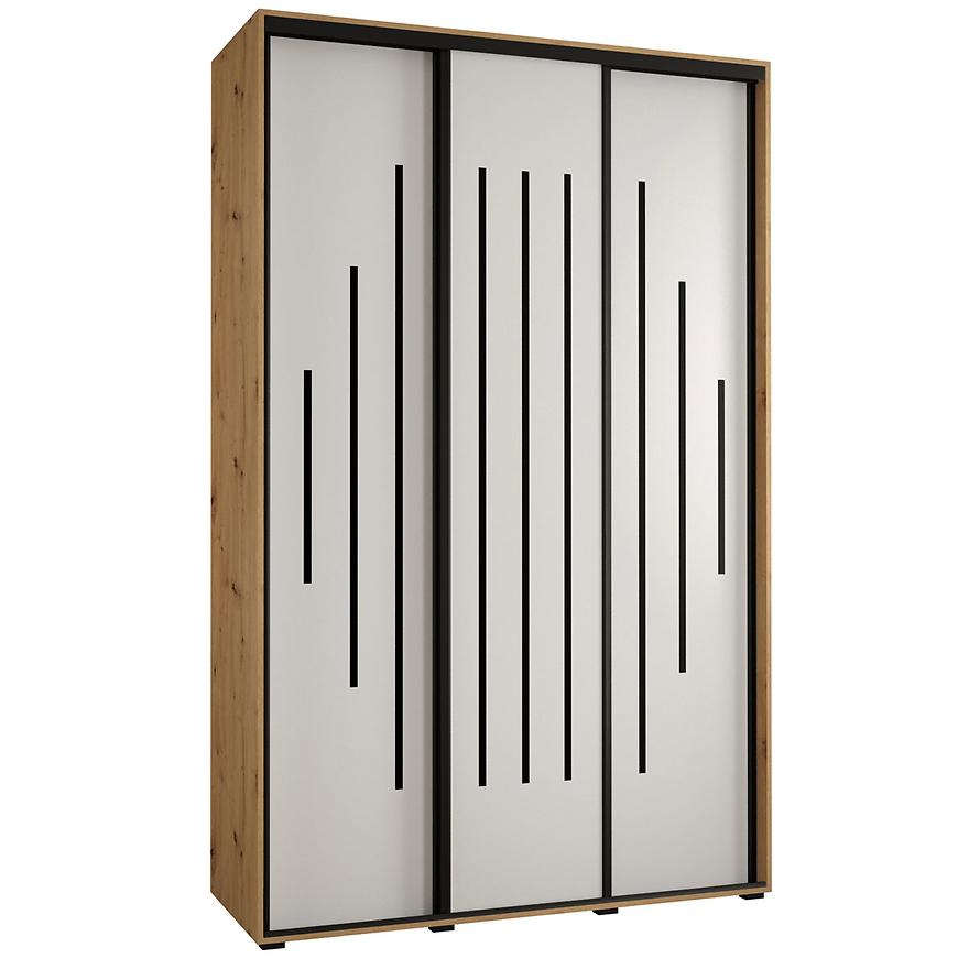 Skříň 45 Canaris 12 150 artisan/bílá/černá Baumax