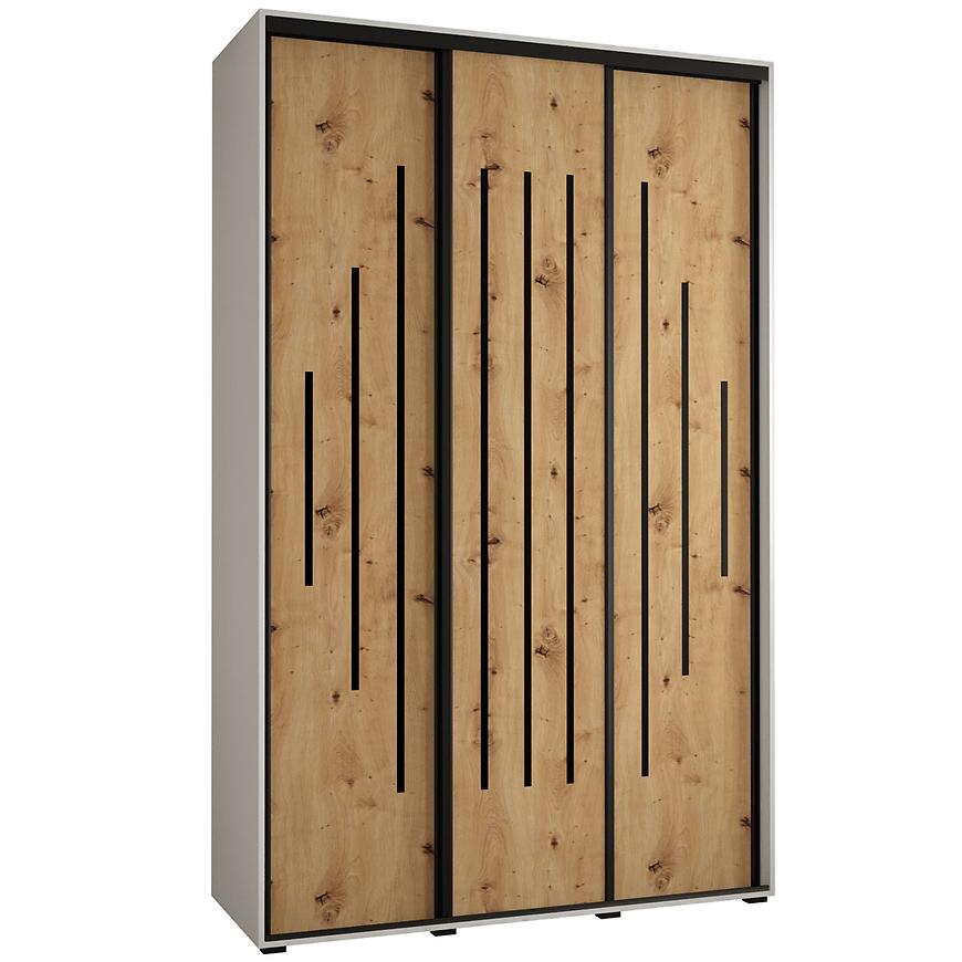 Skříň 45 Canaris 12 150 bílá/artisan/černá Baumax