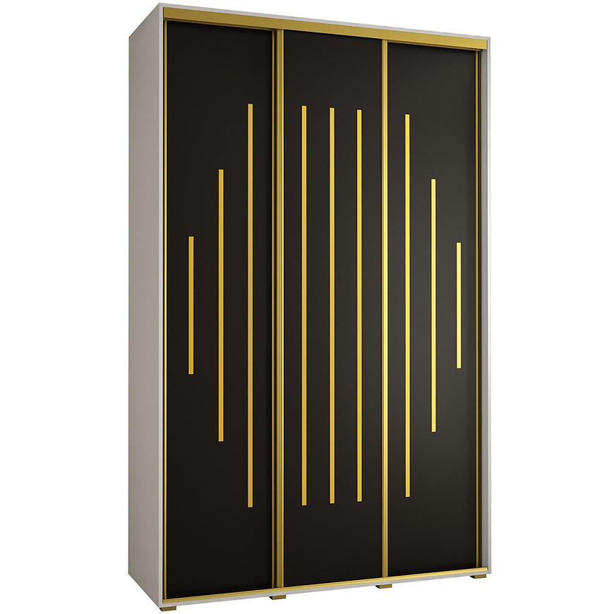 Skříň 45 Canaris 12 160 bílá/černá/gold Baumax