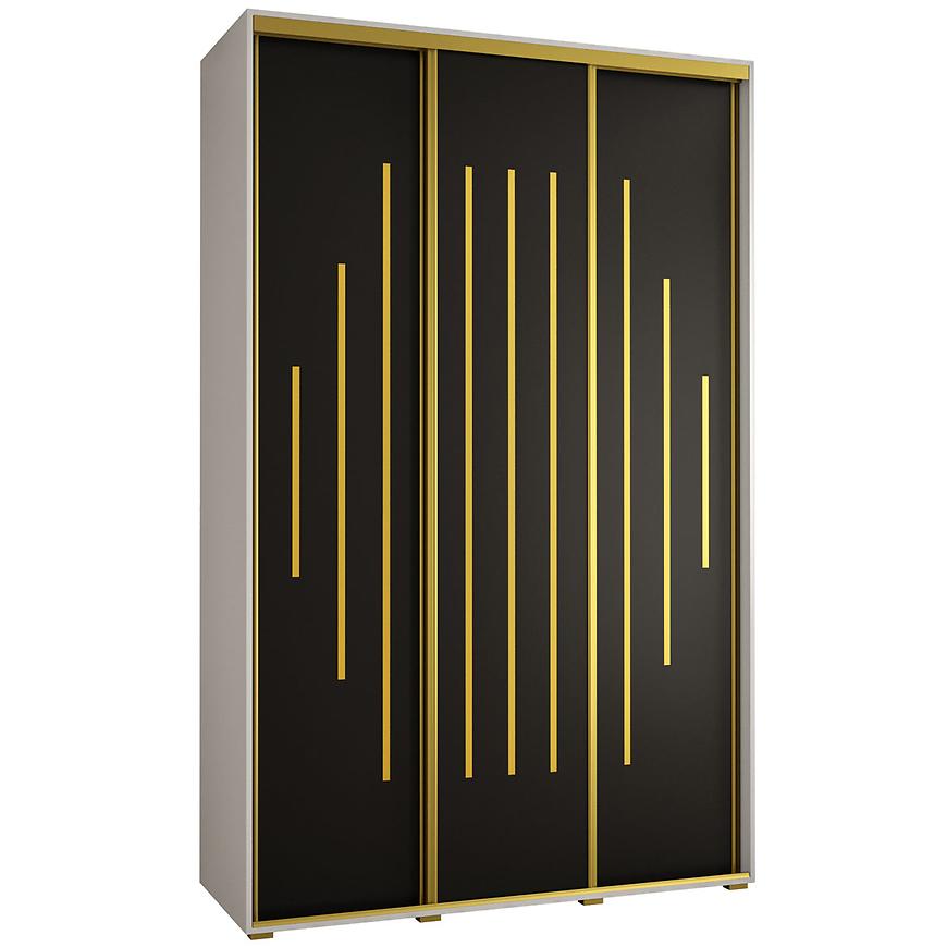 Skříň 45 Canaris 12 170 bílá/černá/gold Baumax