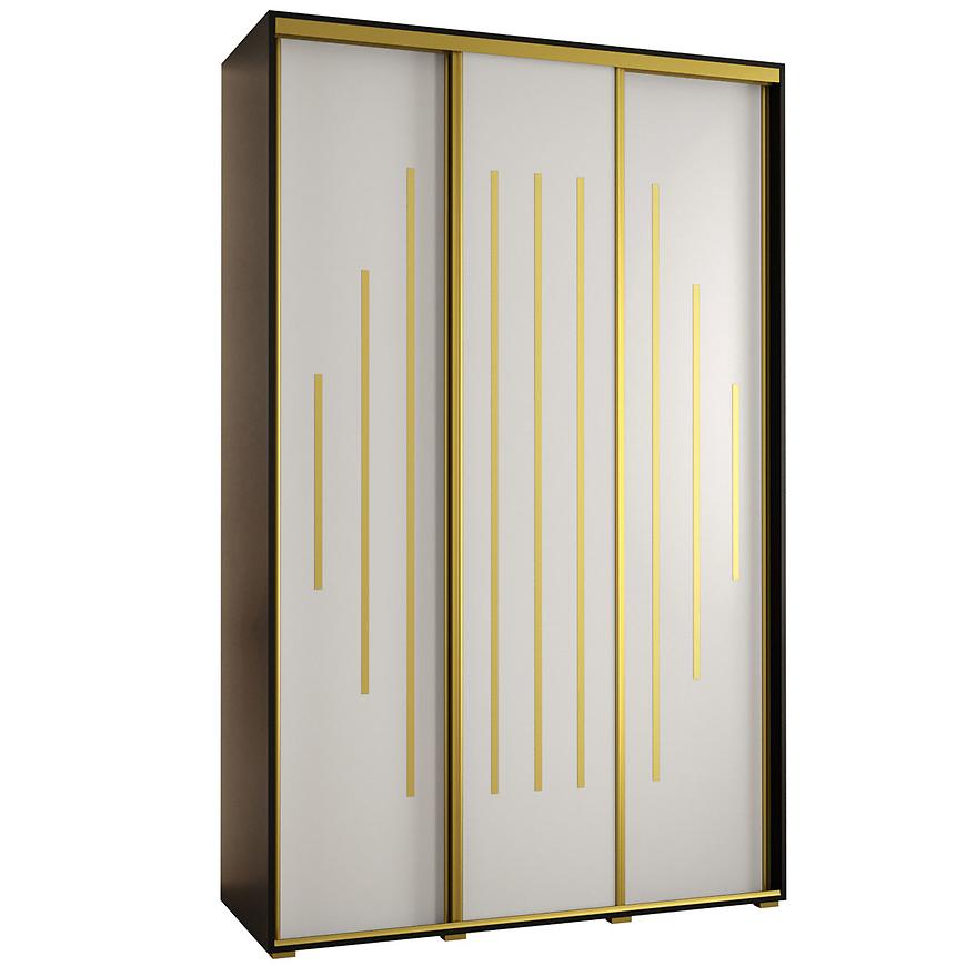 Skříň 45 Canaris 12 180 černá/bílá/gold Baumax