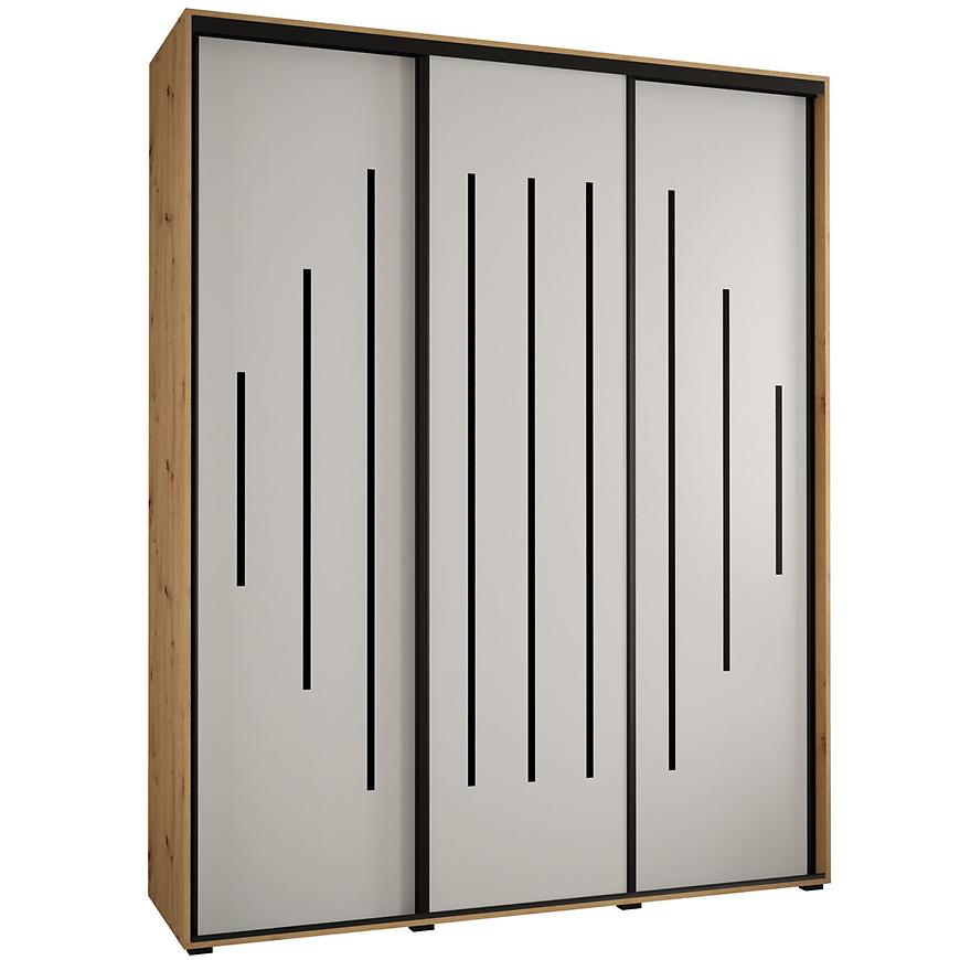 Skříň 45 Canaris 12 190 artisan/bílá/černá Baumax