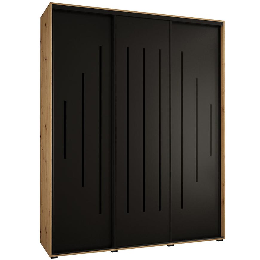 Skříň 45 Canaris 12 190 artisan/černá/černá Baumax