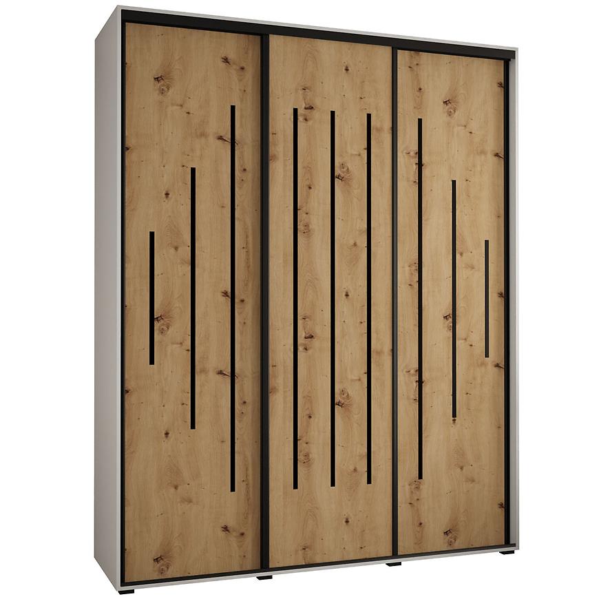 Skříň 45 Canaris 12 200 bílá/artisan/černá Baumax