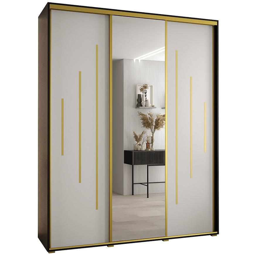 Skříň 45 Canaris 13 190 černá/bílá/gold Baumax