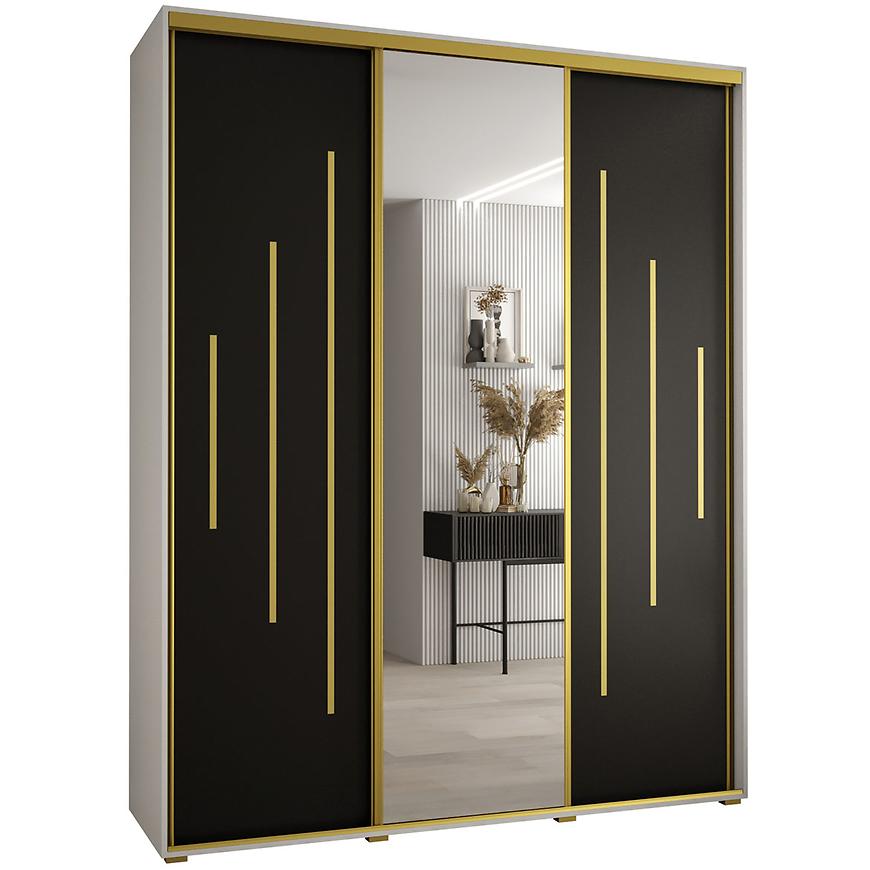 Skříň 45 Canaris 13 200 bílá/černá/gold Baumax