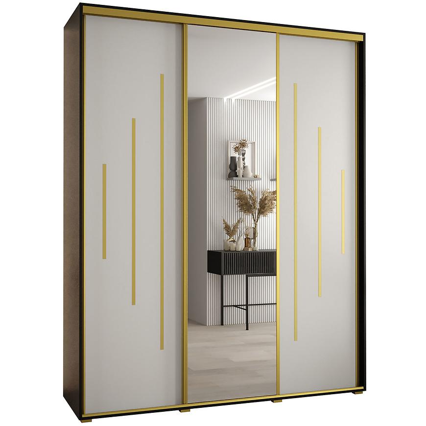 Skříň 45 Canaris 13 200 černá/bílá/gold Baumax