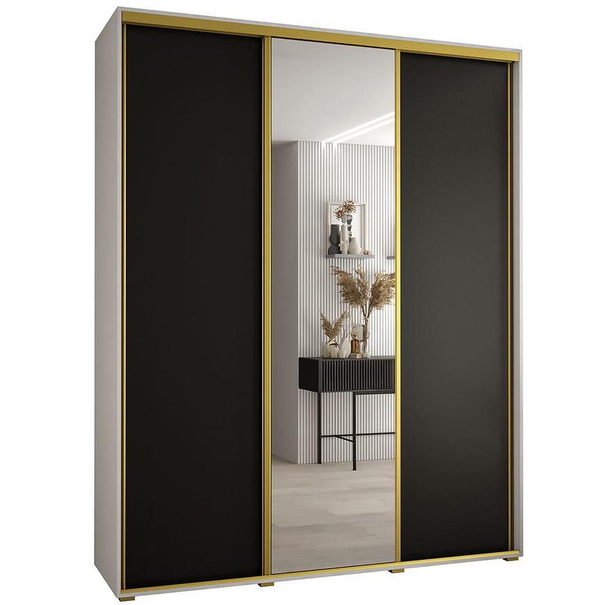 Skříň 45 Canaris 3 190 bílá/černá/gold Baumax