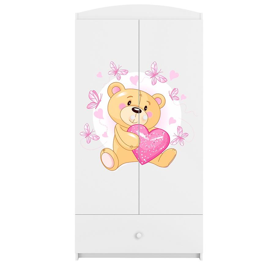 Skříň Babydreams bílá - Medvídek s motýlky Baumax