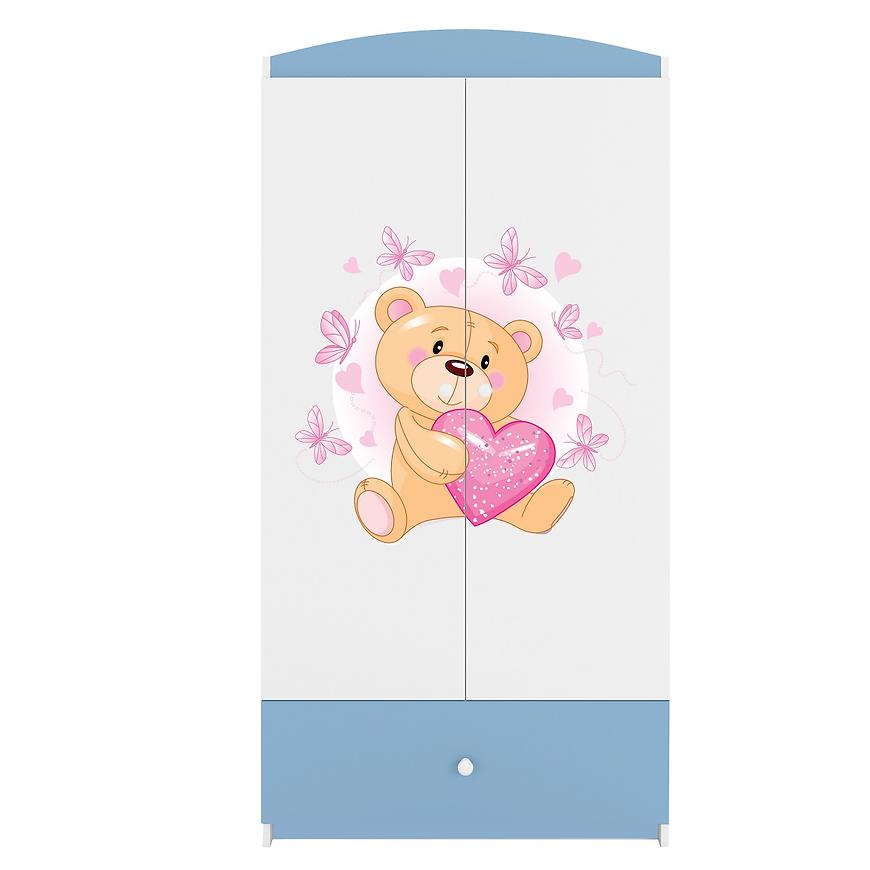 Skříň Babydreams modrá - Medvídek s motýlky Baumax