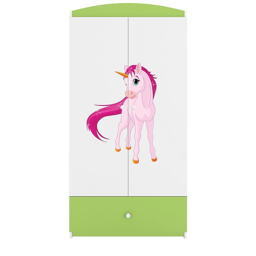 Skříň Babydreams zelená - Jednorožec Baumax