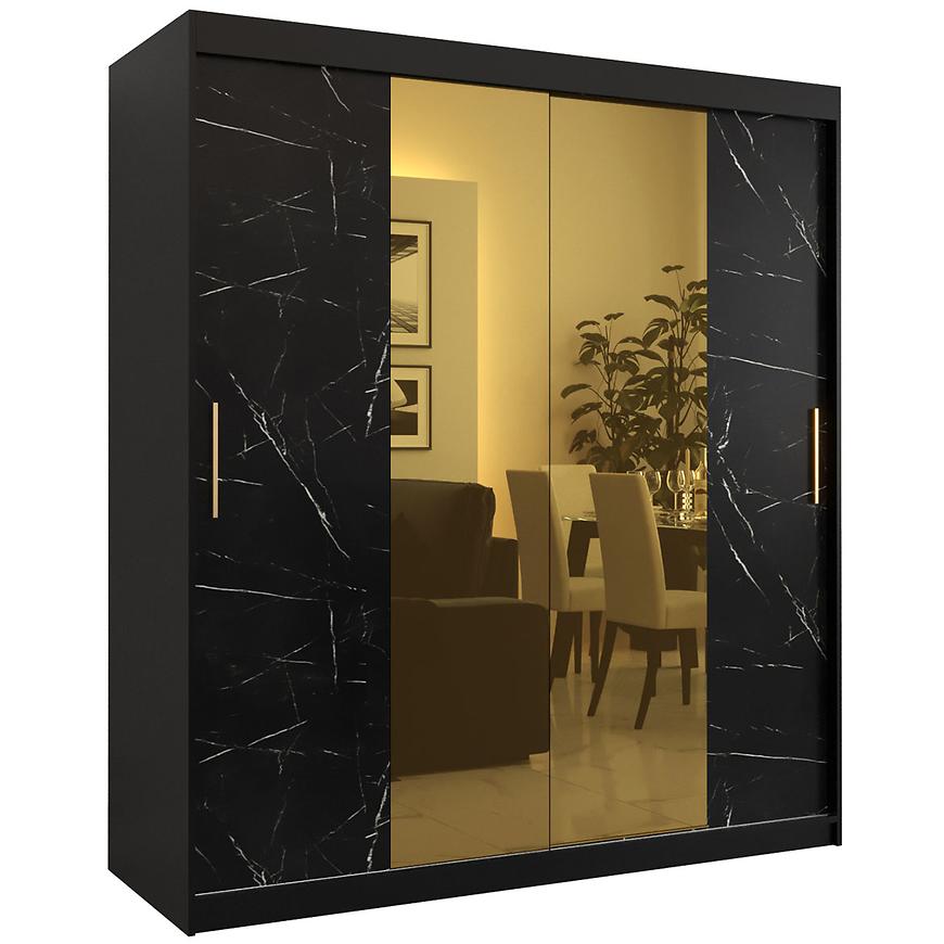 Skříň Platinum T1 180 černá mramor/černá Baumax