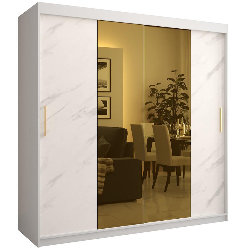 Skříň Platinum T1 200 bílá mramor/bílá Baumax