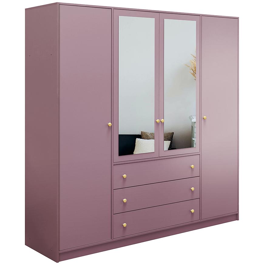 Skříň Siena 2 D4 švestka / zrcadlo Baumax