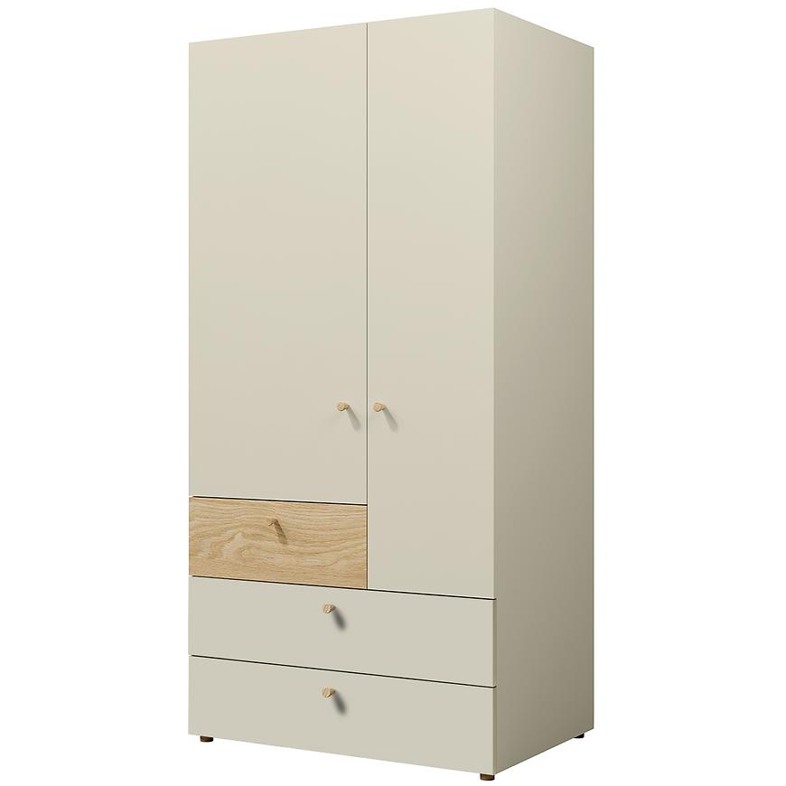 Skříň Yuki 2 Šedá Béžová/Olejovaný Dub Baumax