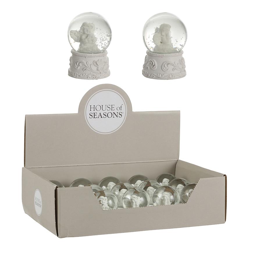 Sněžítko s andělem mix 6.5x4.5 cm Baumax