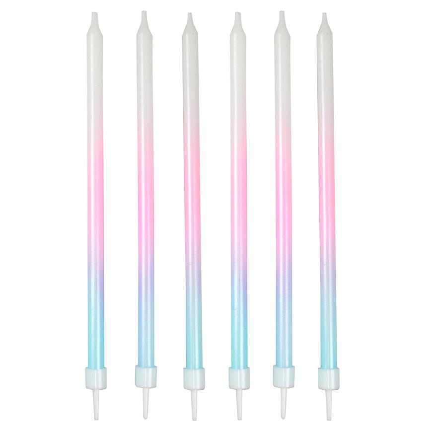 Svíčky ombre 6 ks 14.5cm
