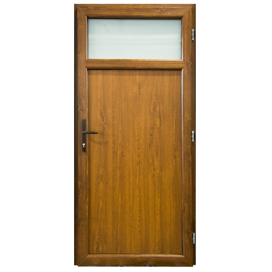 Vchodové dveře Eco D17 98x198x6 90P zlatý dub Baumax