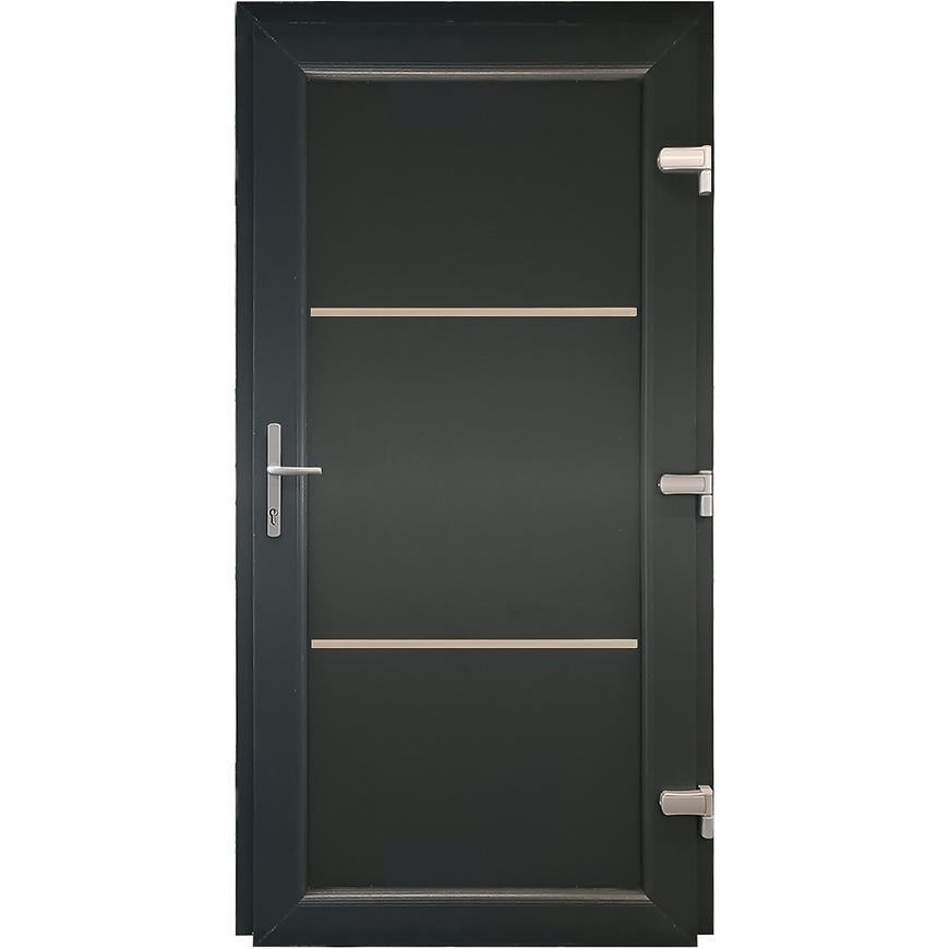 Vchodové dveře Split D35 98x198x7 90P antracit Baumax