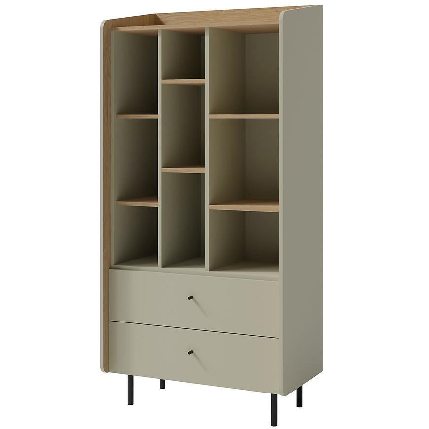 Vitrína Alessio AE6 2S Eukalyptus V/Dub Baltic Baumax